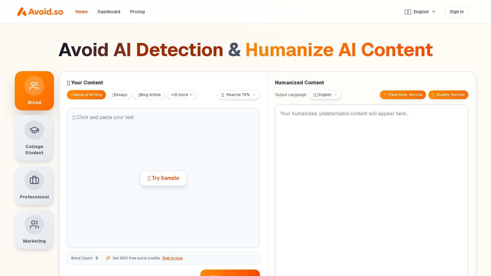 Avoid.so スクリーンショット - インターフェースプレビュー