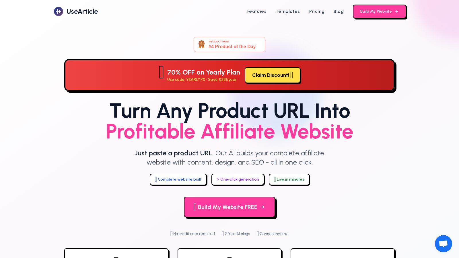 UseArticle Screenshot - Anteprima dell'interfaccia