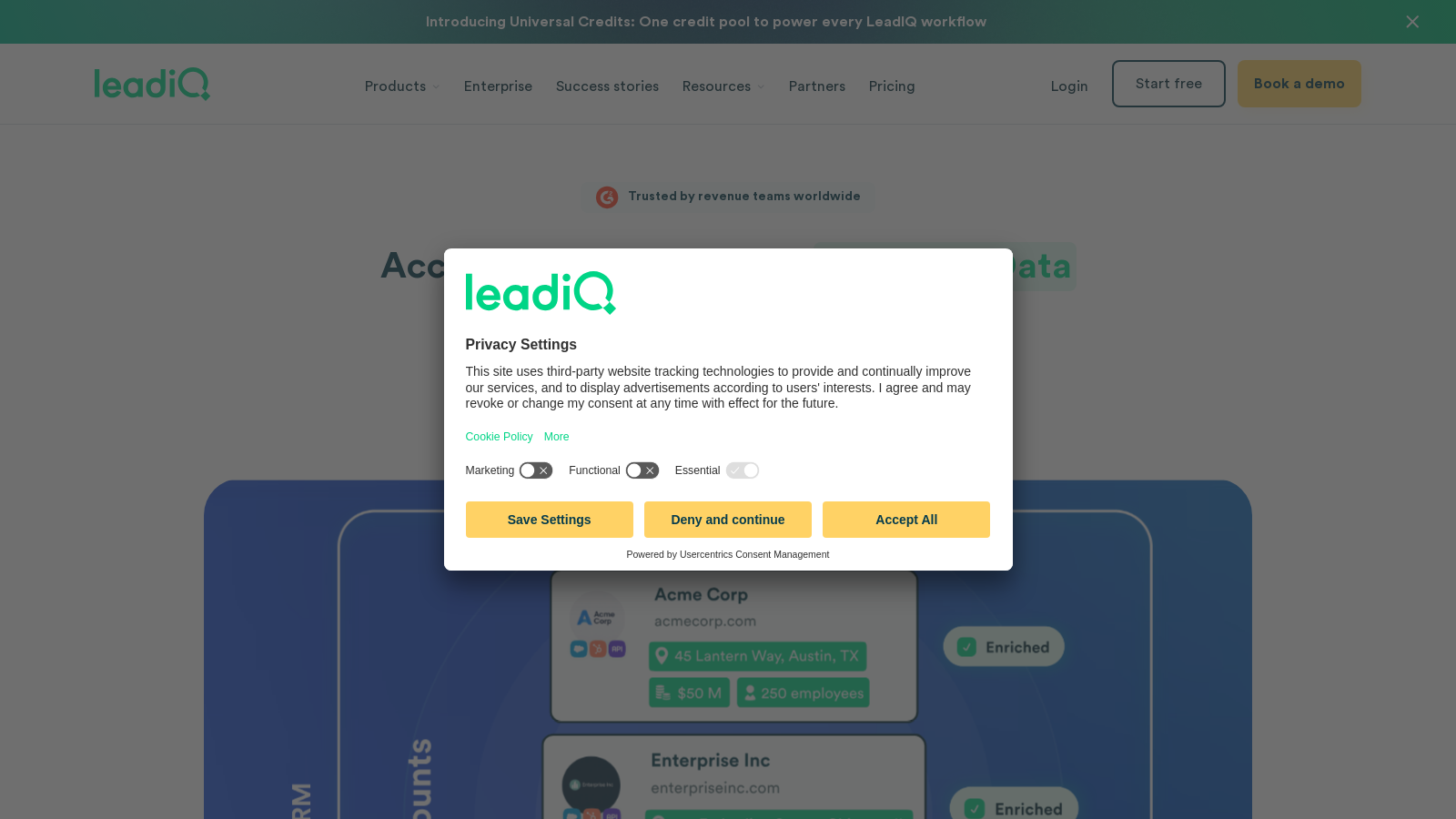 LeadIQ Screenshot - Interface Preview