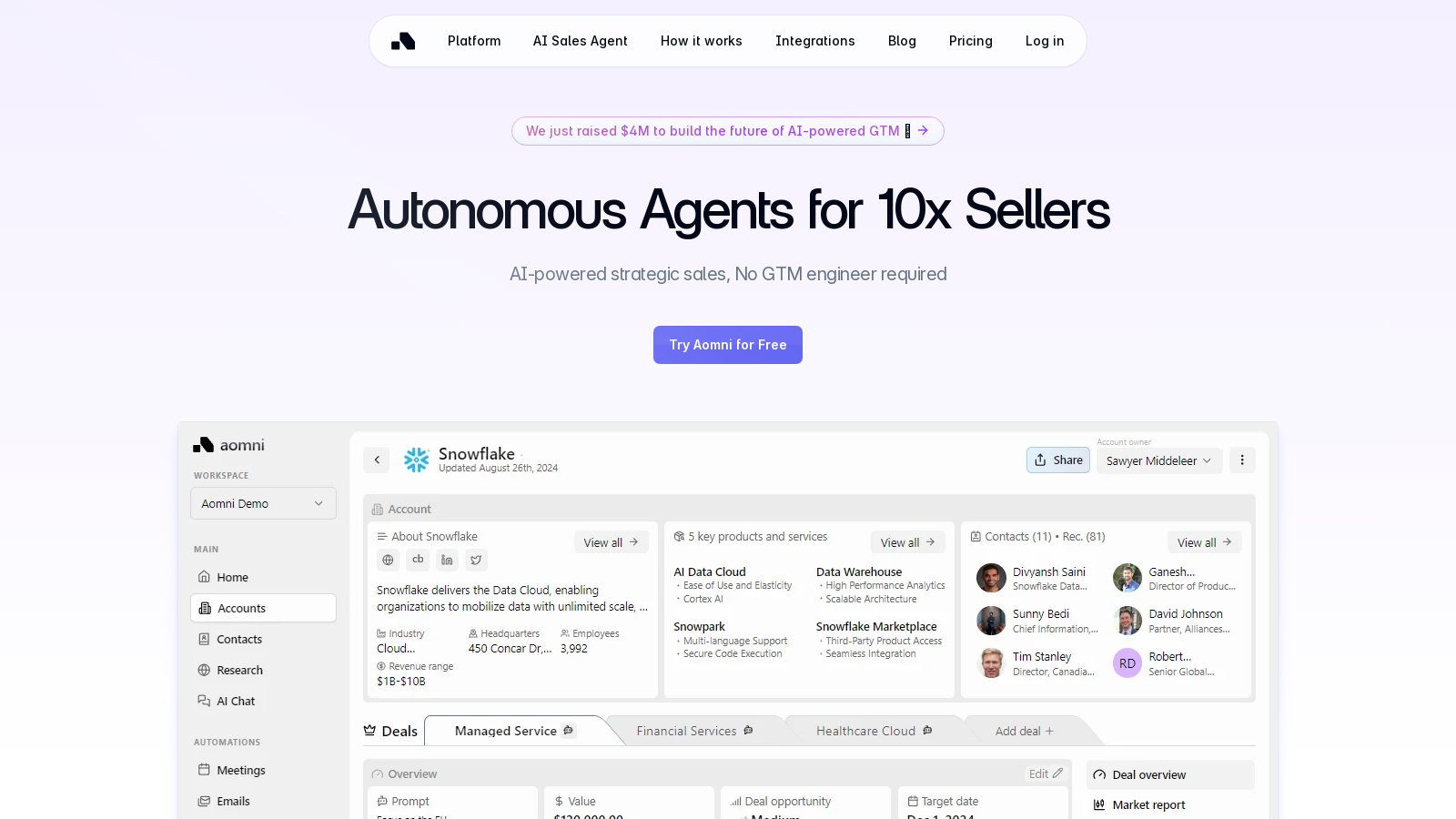 Aomni Screenshot - Interface Preview