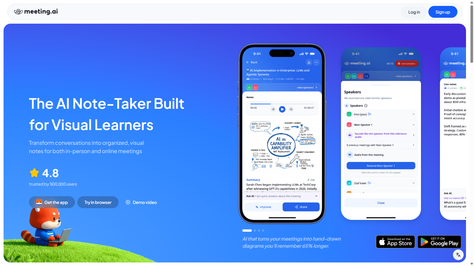 Meeting.ai 截图 - 界面预览