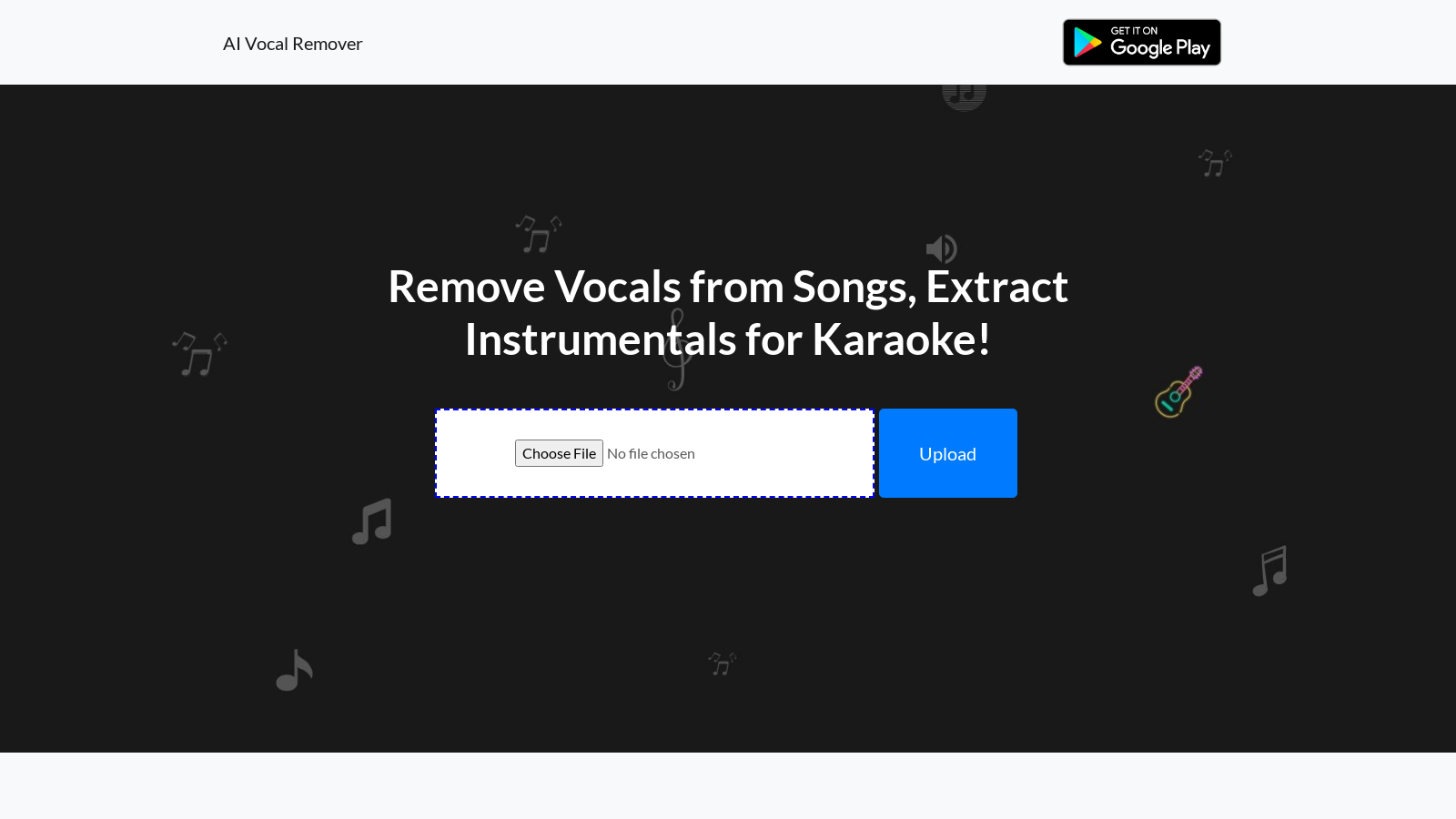 AI Vocal Remover 截图 - 界面预览