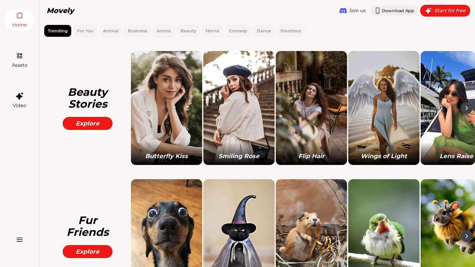 Movely Screenshot - Interface Voorbeeld