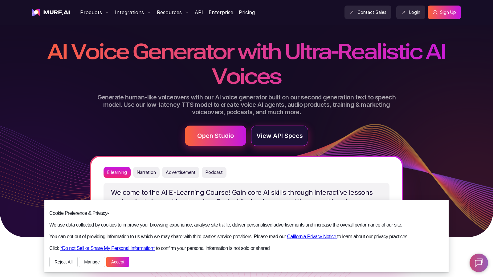 Murf AI Screenshot - Interface Preview