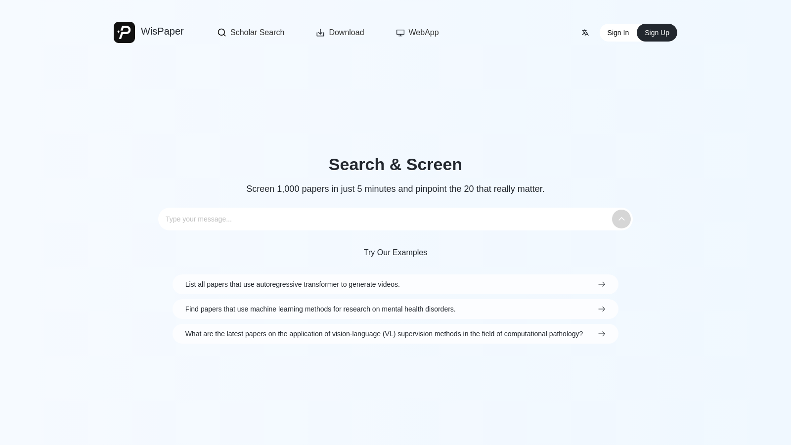WisPaper Screenshot - Anteprima dell'interfaccia
