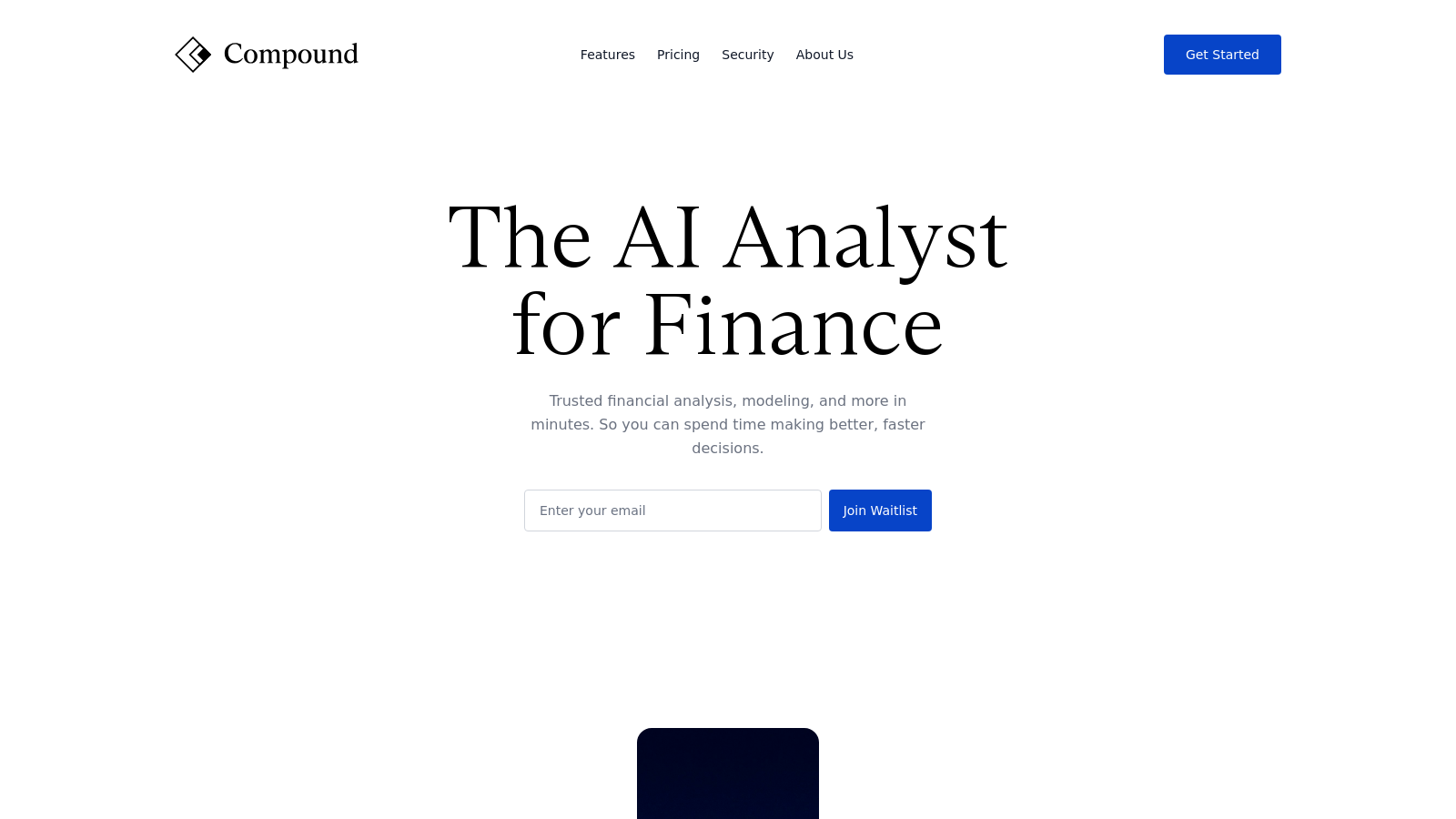 Capture d'écran de Compound - Aperçu de l'interface