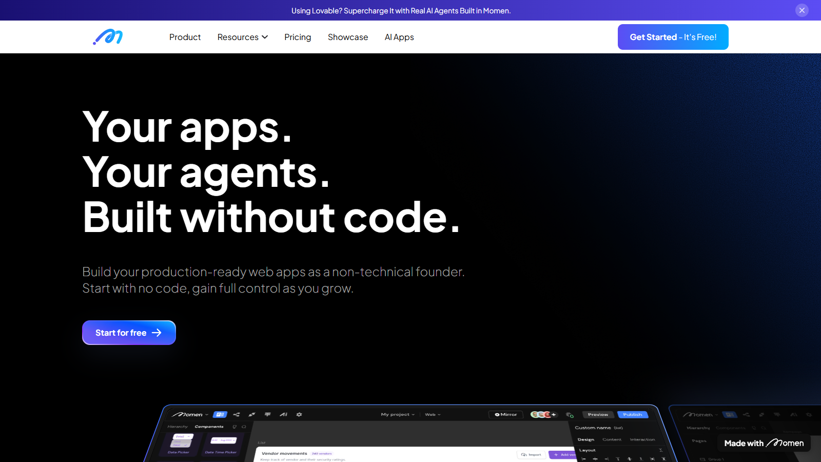Momen Screenshot - Anteprima dell'interfaccia