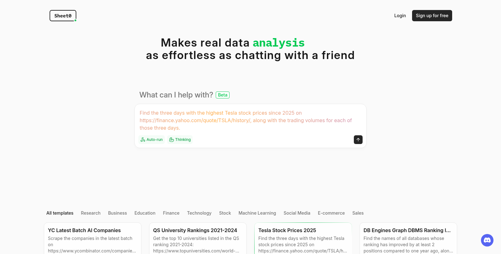 Sheet0 Screenshot - Interface Voorbeeld