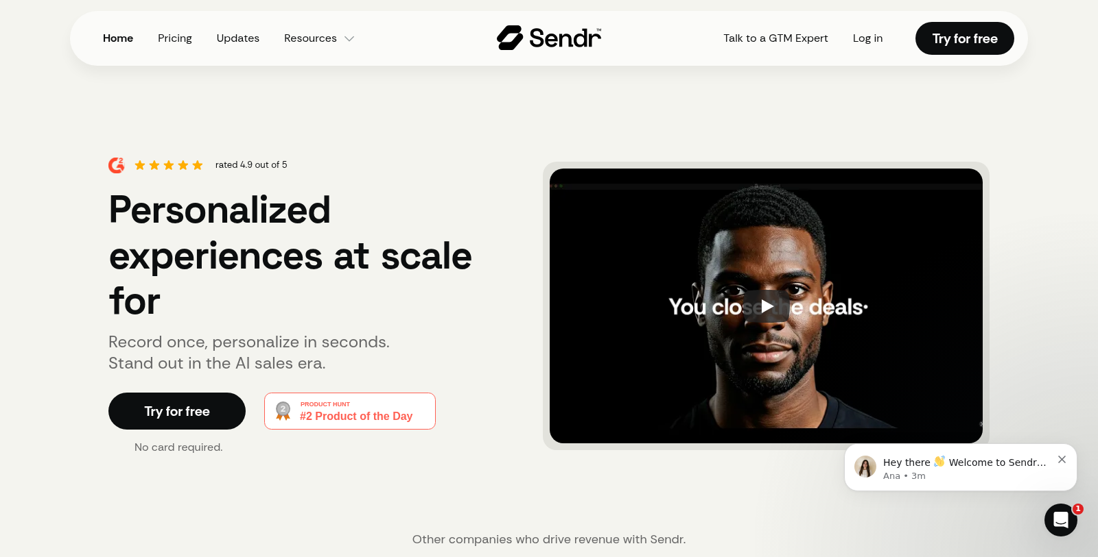 Sendr Screenshot - Anteprima dell'interfaccia