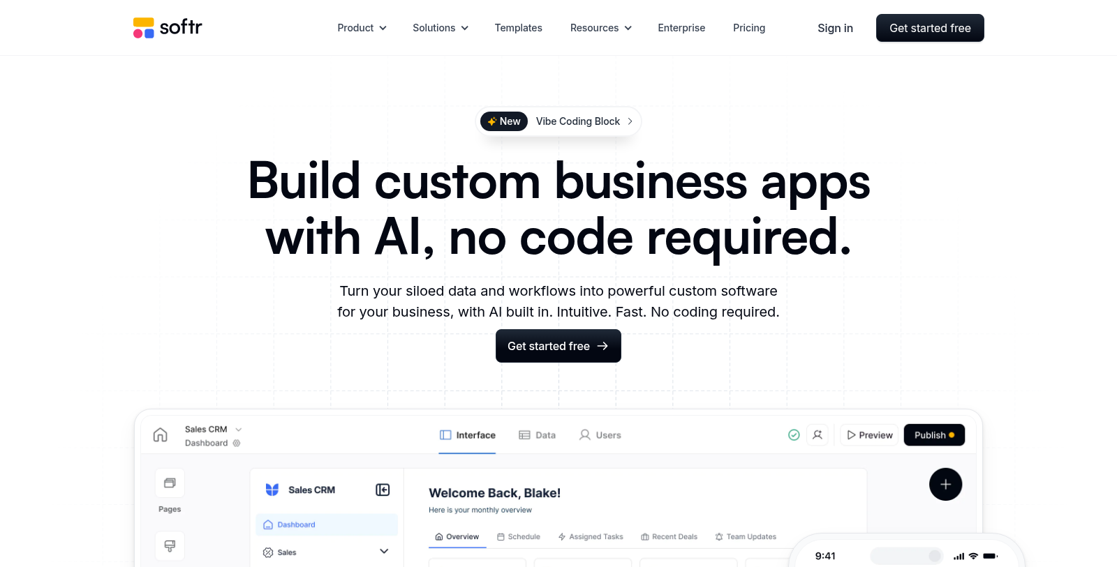 Softr Screenshot - Interface Preview