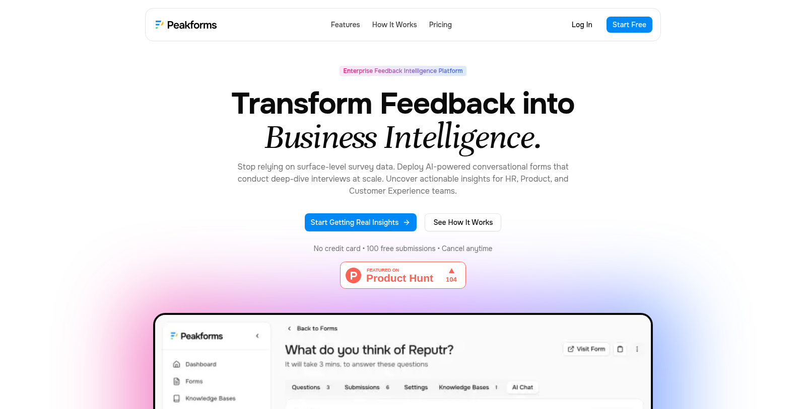 Peakforms Screenshot - Anteprima dell'interfaccia