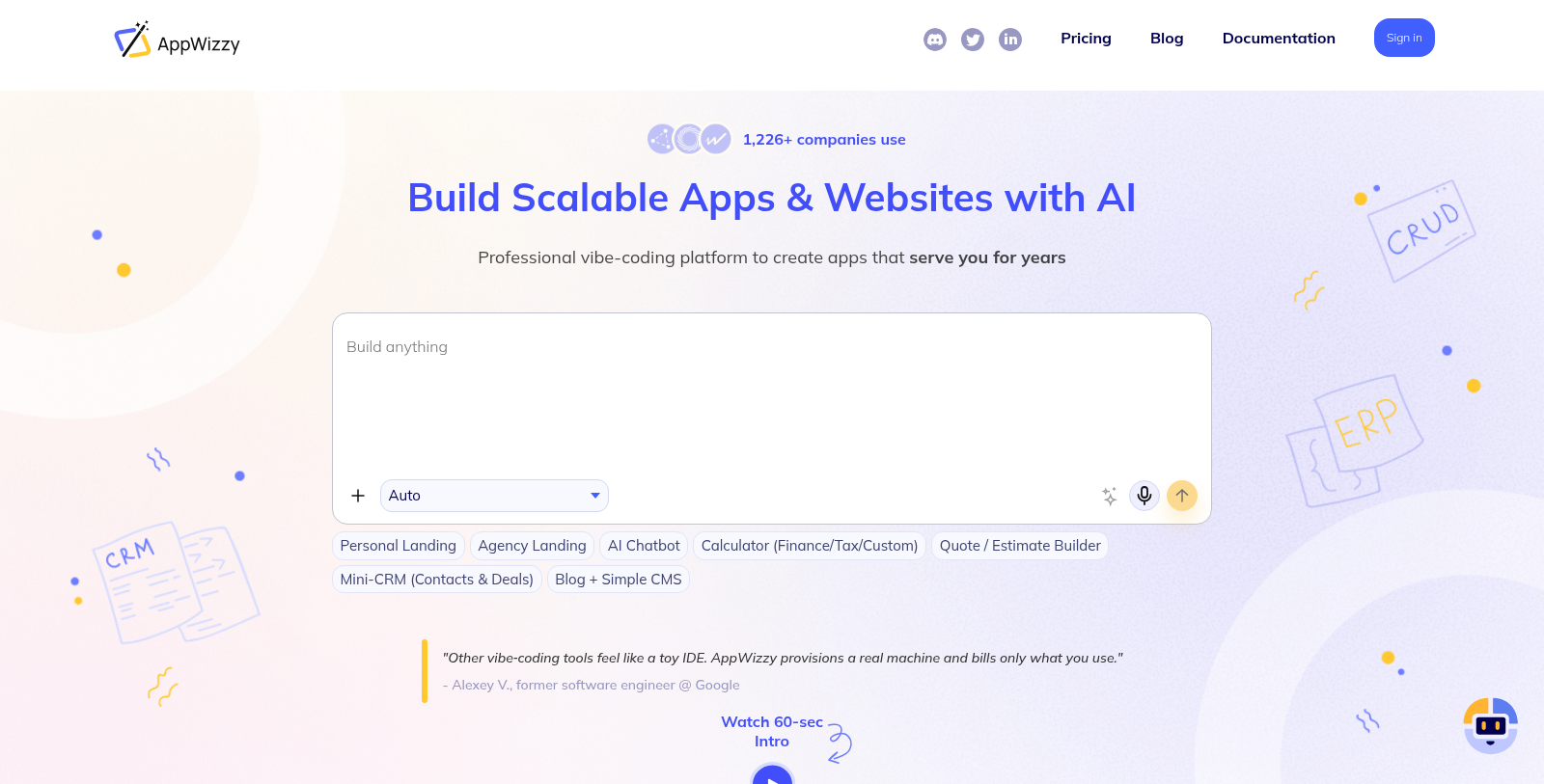 AppWizzy Screenshot - Interface Voorbeeld