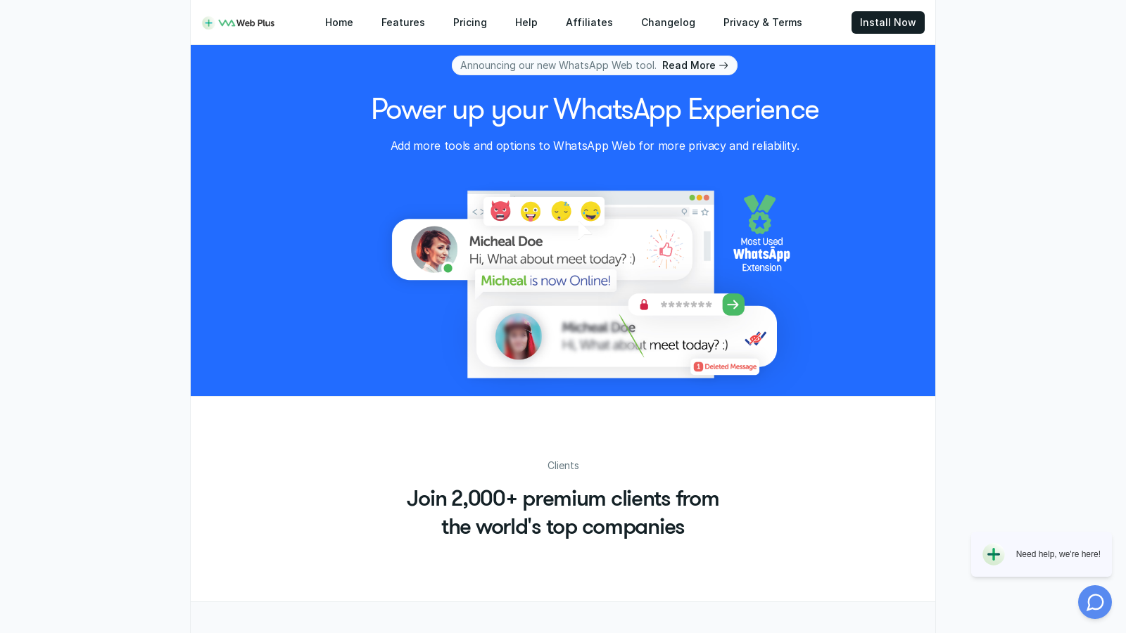 WA Web Plus Screenshot - Interface Preview