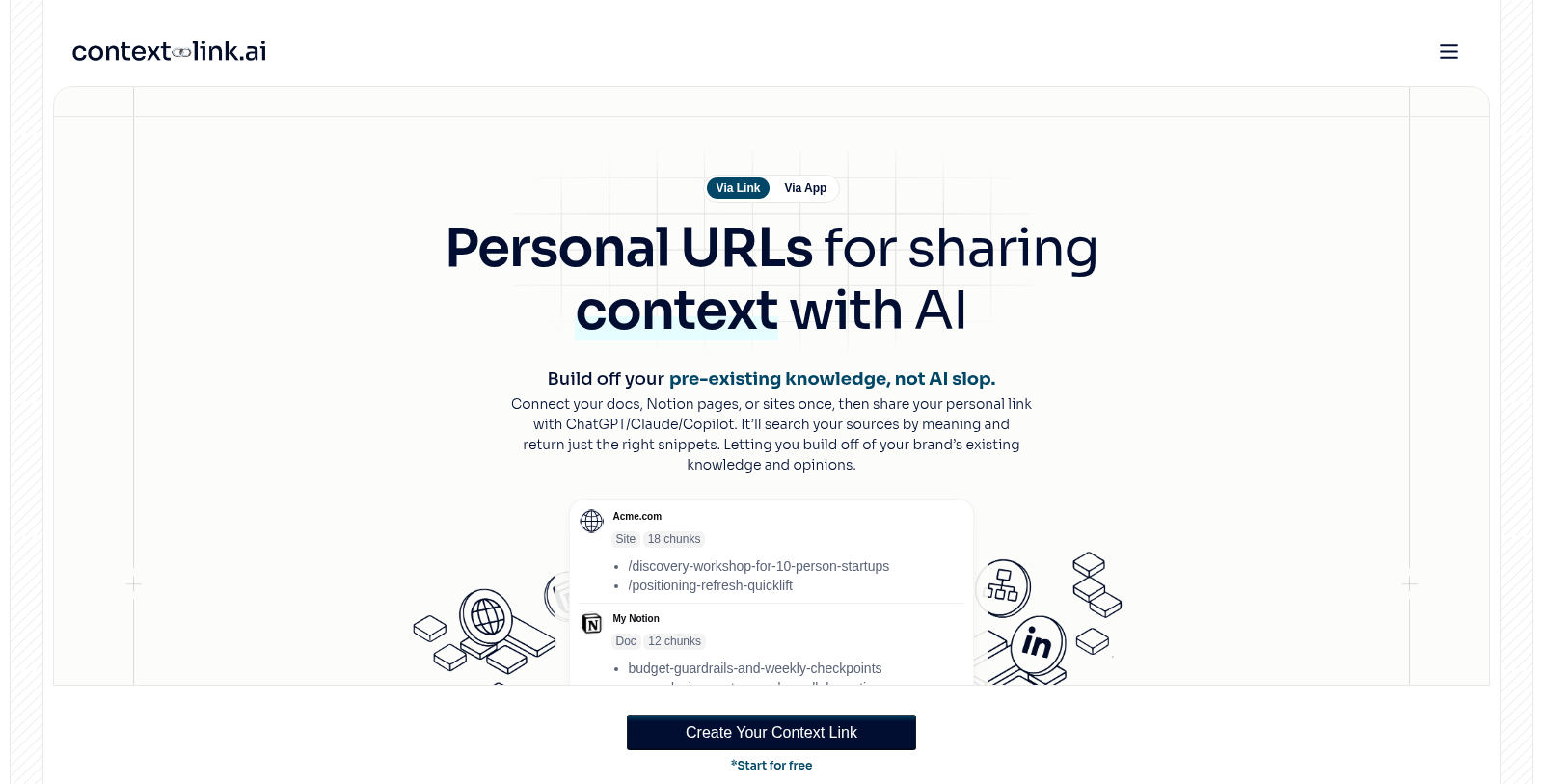 Context Link Screenshot - Interface Preview