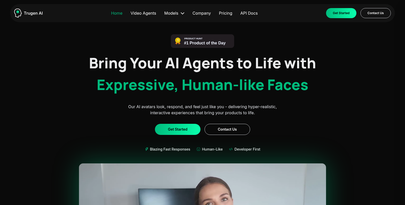 Trugen AI スクリーンショット - インターフェースプレビュー