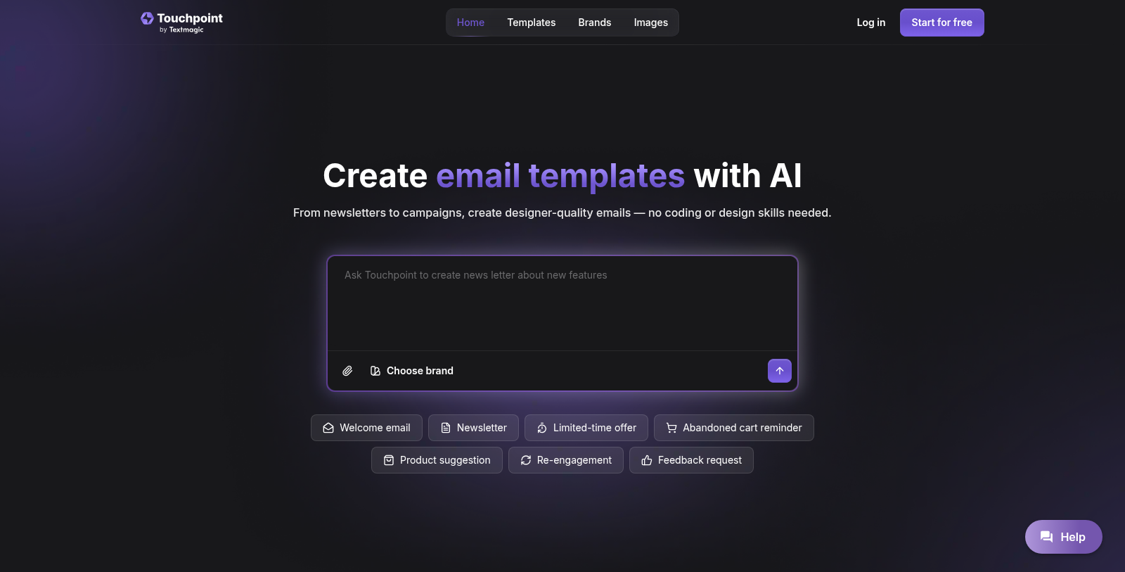 Touchpoint Screenshot - Anteprima dell'interfaccia