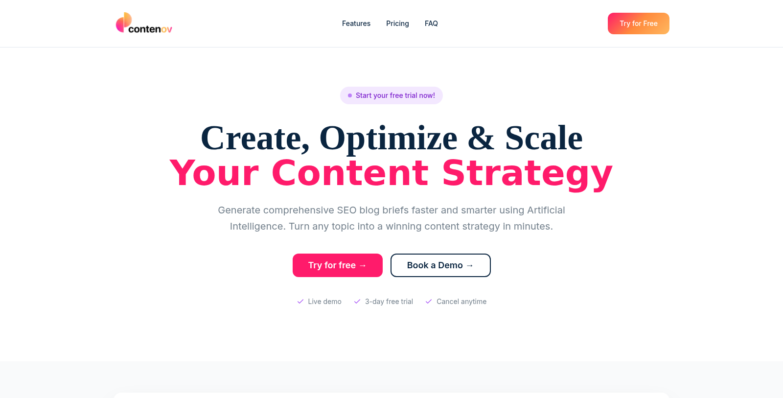 Contenov Screenshot - Interface Voorbeeld