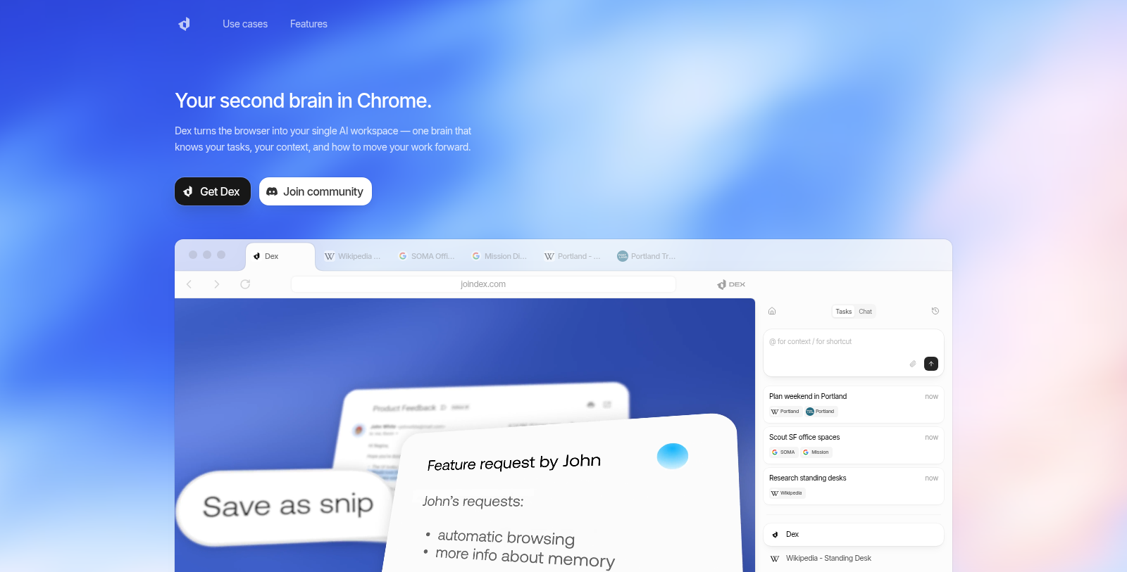 Dex Screenshot - Interface Preview
