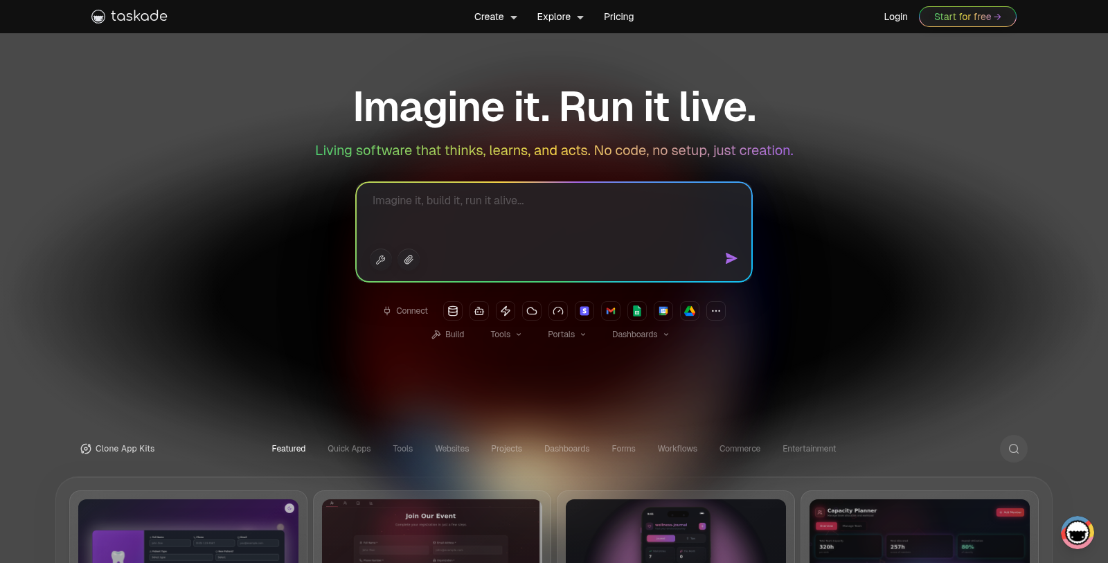 Taskade Screenshot - Anteprima dell'interfaccia