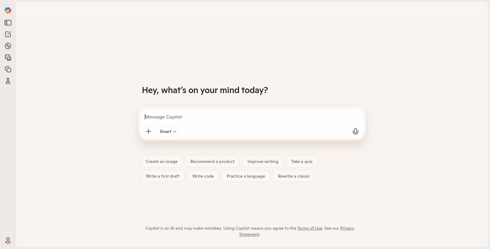 Microsoft Copilot Screenshot - Interface Preview