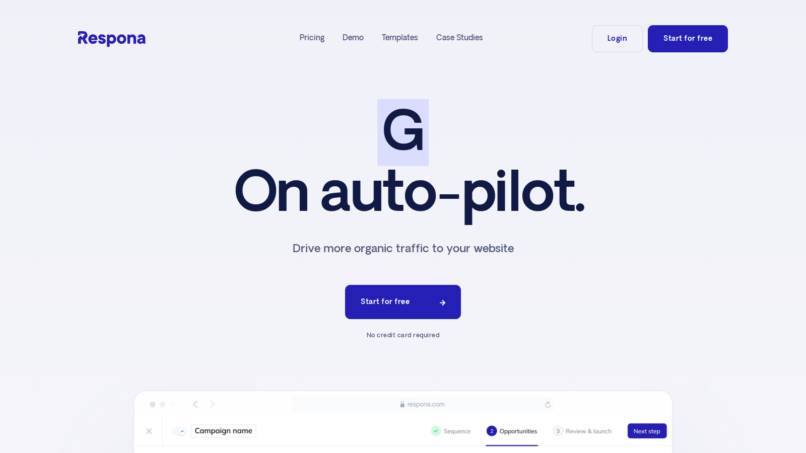 Respona Снимка - Преглед на интерфейса