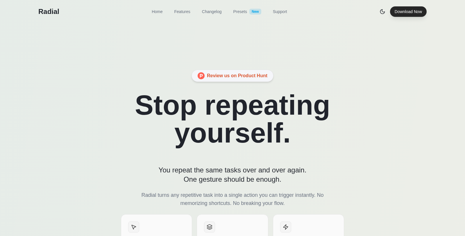 Radial Screenshot - Interface Preview