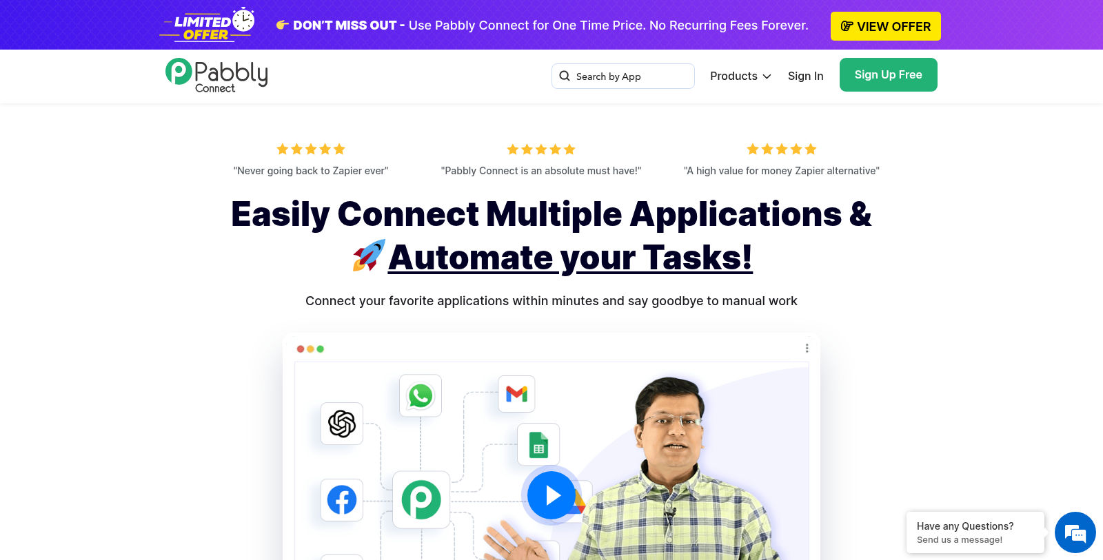 Pabbly Connect Снимка - Преглед на интерфейса