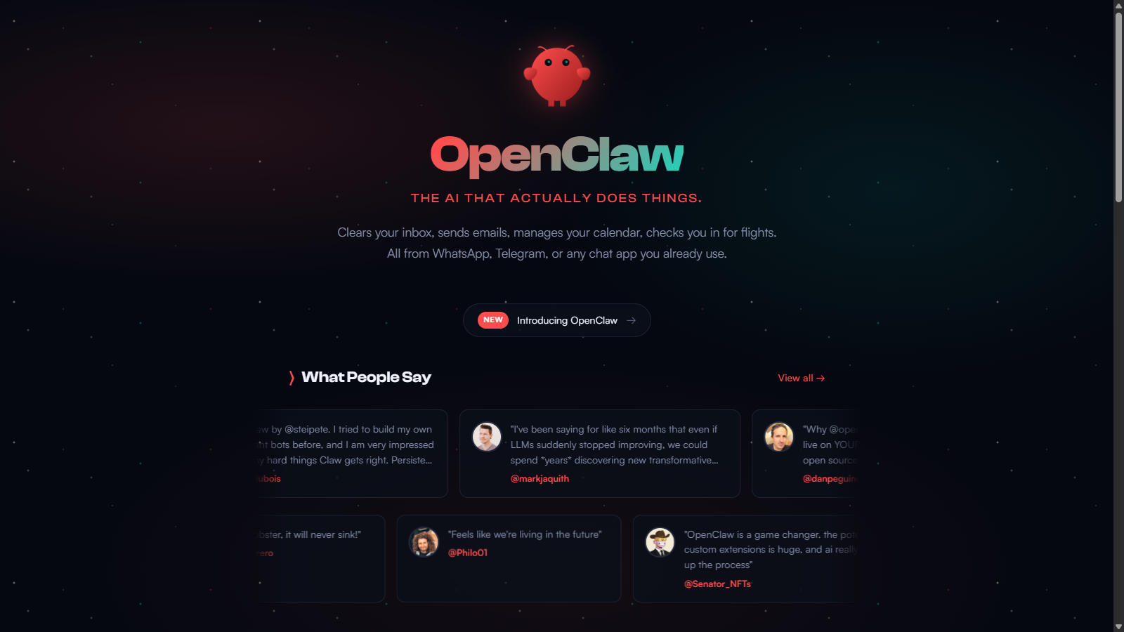 OpenClaw Screenshot - Interface Preview