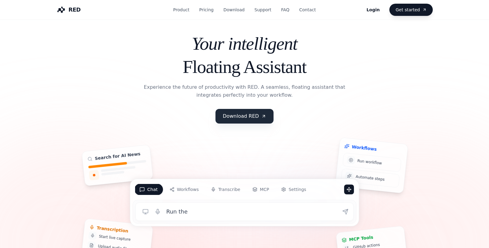 RED Screenshot - Interface Preview